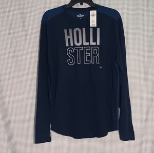 NWT Hollister Two Tone Blue Graphic Tee TN Titans Inspired Size M 100% Cotton